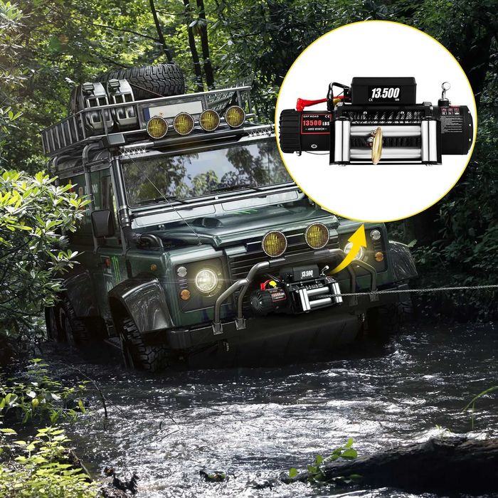 Troliu Electric 13.500 LBS | 6.1 Tone | Cablu Oțel | Transport Gratuit