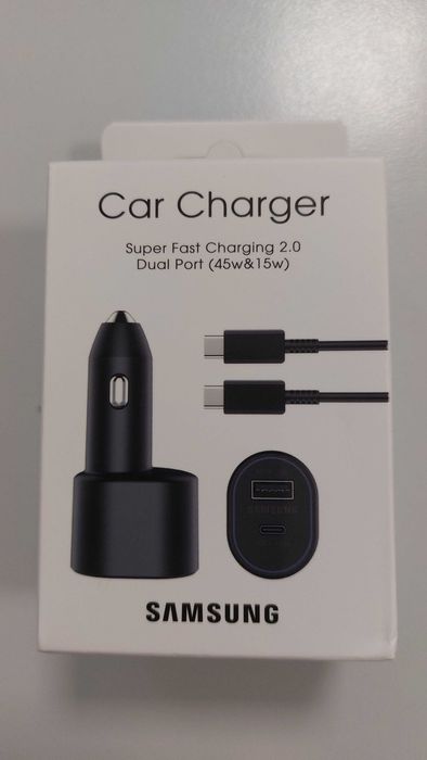 Зарядно устройство за кола Samsung Fast Charger, Dual Port, 5A Black