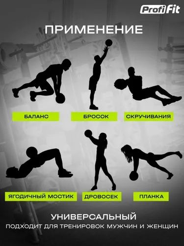 Медицинбол Medball Медбол резиновый Мяч утяжеленный