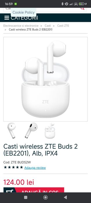 Casti wireless ZTE Buds 2