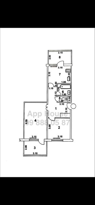2в3/5/5,Тузель 1, 2 балкона 2х3, Галантерейка, Дока хлеб,