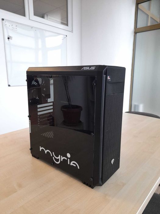 Carcasa PC tower MYRIA, ATX, neagra - 3 ventilatoare incluse 140 lei