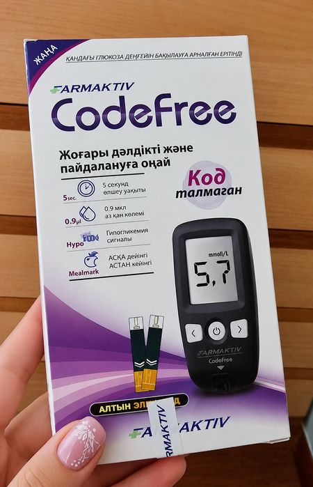 Глюкометр для измерения глюкозы, сахара Code Free, тестполоски