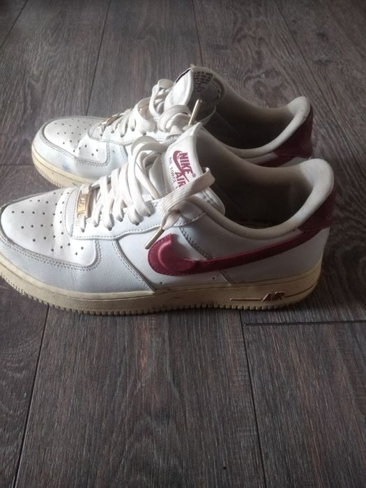 Air force 1 culoarea alb, rosu, gri