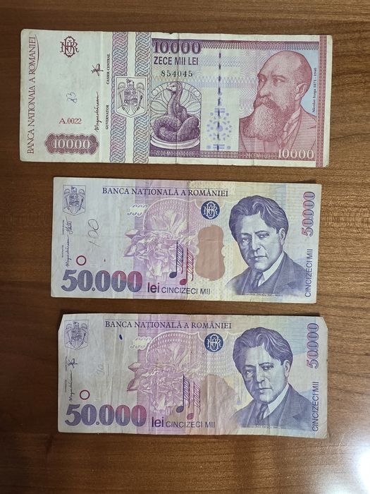 Bancnote vechi ediții după 1989