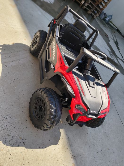 Masinuta electrica de teren pentru copii Nichiduta Off Road UTV Talon i-4WD Red cu telecomanda,acumulator 12V,scaun din piele,slow start,suspensii