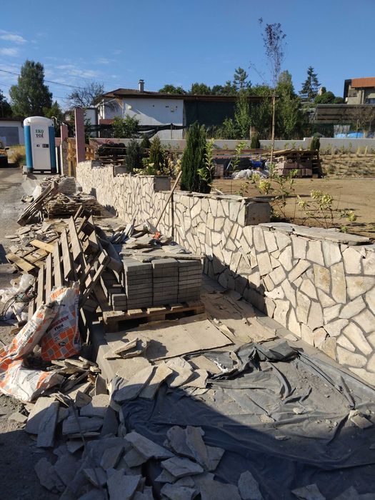 Лепене на камък, каменна облицовка,полагане на облицовачен камък