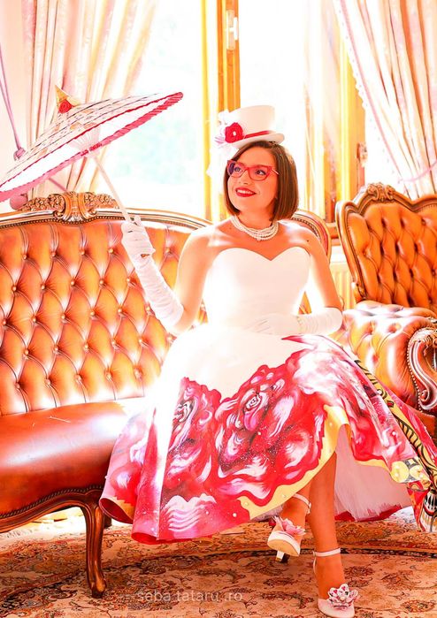 Rochie de mireasă pictată manual