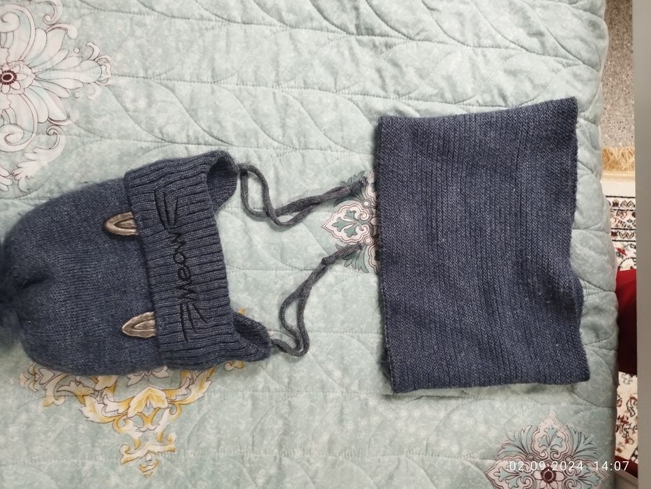 Шапка Шарф снуд для 4-6 лет