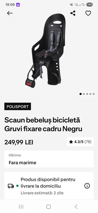 Scaun bebelusi bicicleta