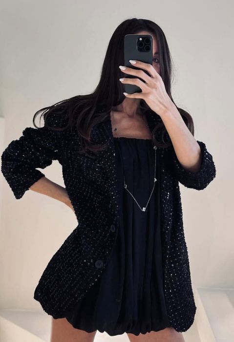 Черен блейзър lumina oversized