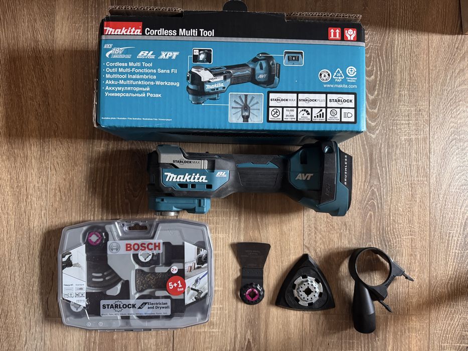 Makita DTM52Z Brushless AVT Starlock Max + accesorii Bosch | Garanție 2029