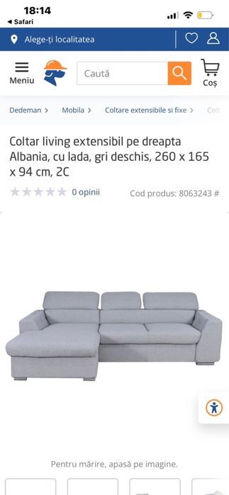 Vand coltar living extensibil