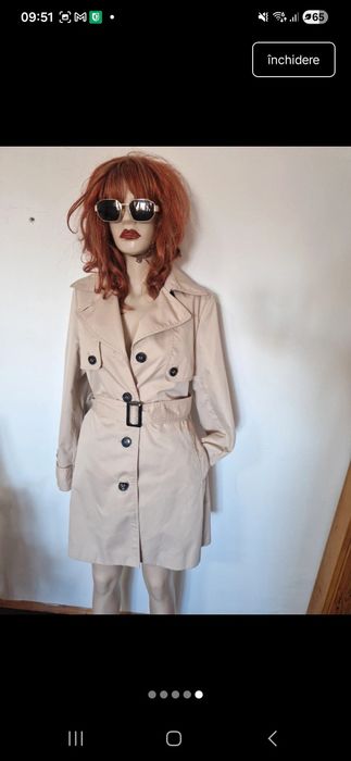 Trench lung  H&M  marimea M