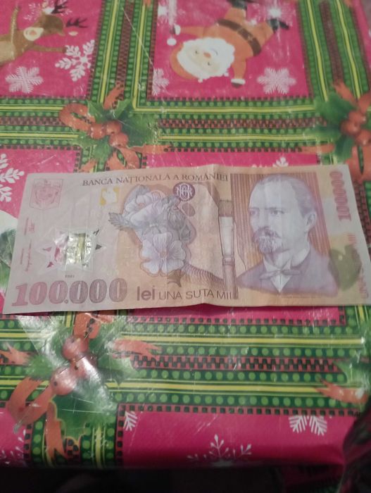 Vând bancnotă de 100.000 lei