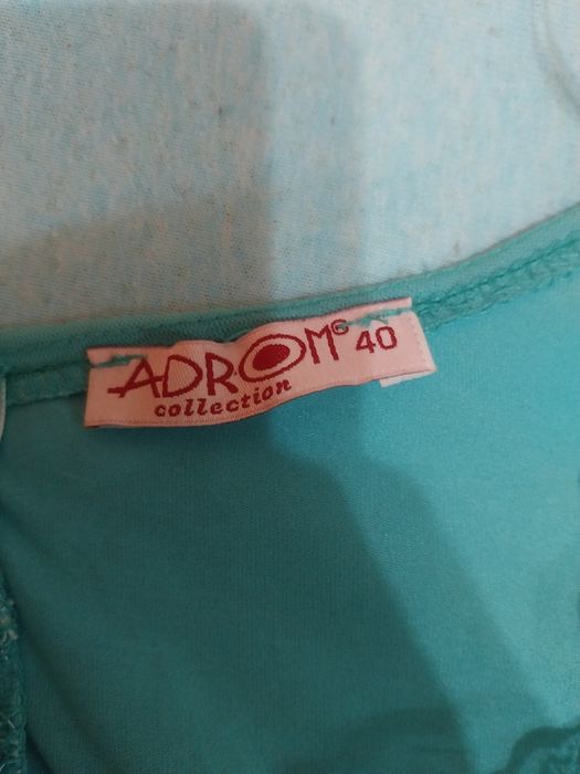 Rochie Ocazie Elegantă Adrom mărimea 40 (L) - Turcoaz / Mentă, cu Tul și Broderie