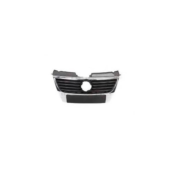 Grila radiator VW Passat (B6 (3c)), 01.2005-07.2010, Cu Locas Pentru Emblema Model Mare, Negru, 3C0853651PWF; 8C0853651PWF