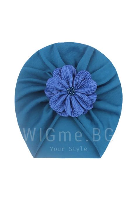 Бебешки тюрбан цвете с мъниста