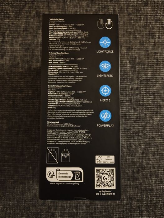 Продавам Logitech G Pro X Superlight 2C