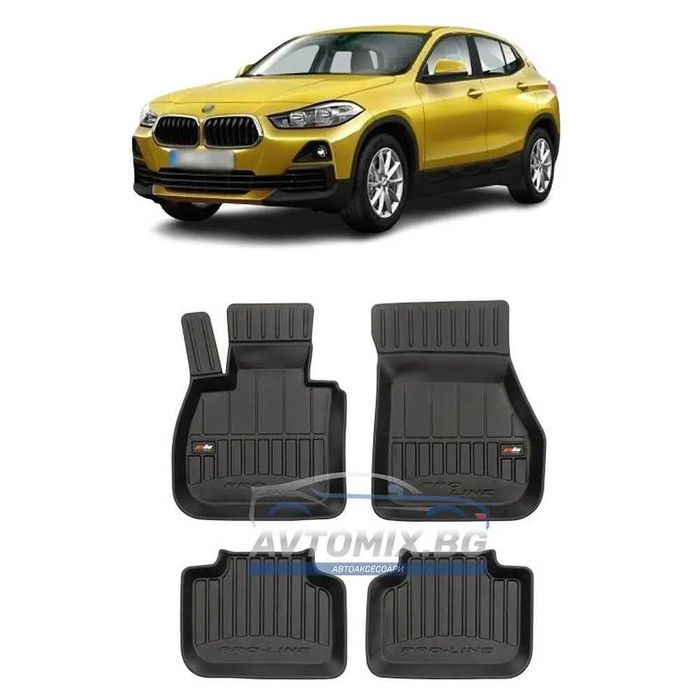 Гумени стелки зa BMW X2 F39 след 2018 г.,  ProLine 3D