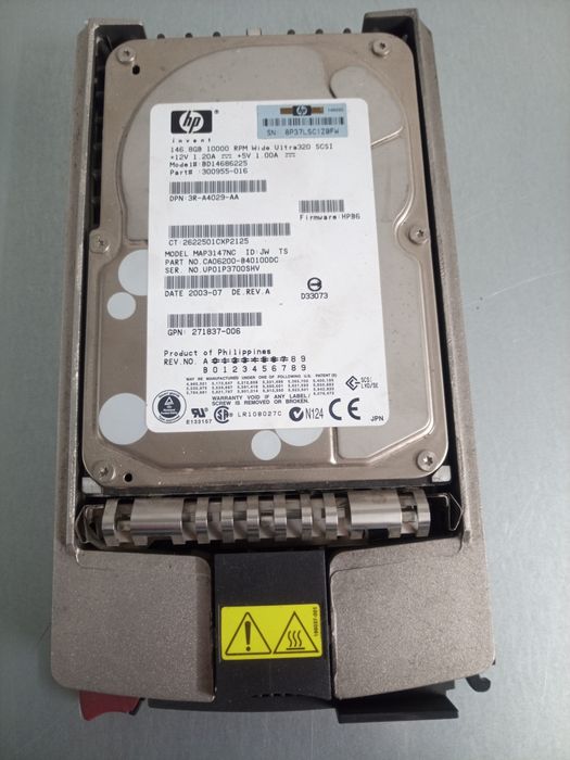 Ultra SCSI HDD HP 146.8/300 GB