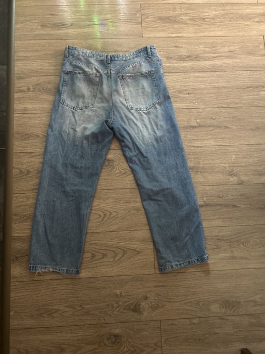 Сини, широки дънки с размер XL