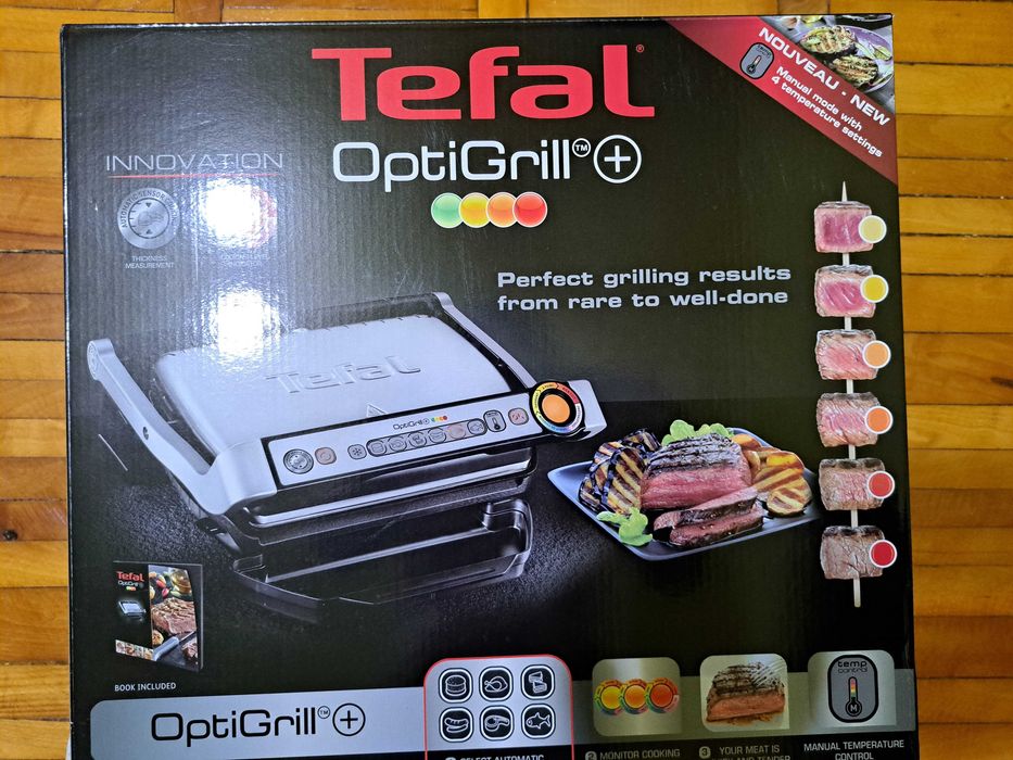 Gratar electric Tefal OptiGrill+ GC712D34, 2000W, NOU la cutie