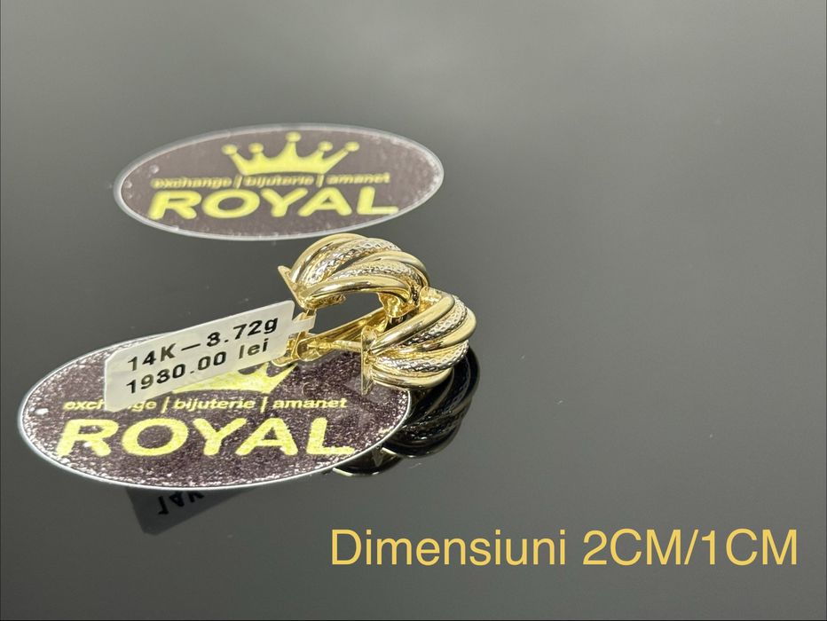 Bijuteria ROYAL : Cercei AUR 14K / 3.72 GR