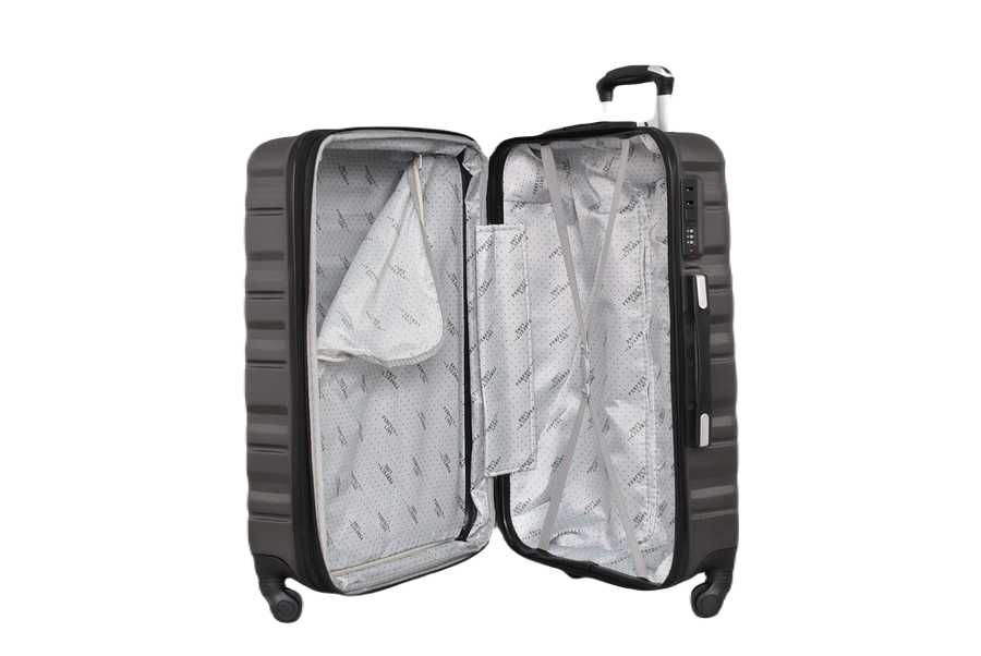 Куфар 55 х 37 х 23 см малък с махащи се колелца Син/ Сив