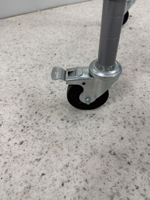 Метален рафт - 120 x 45 x 189 см - 90 кг - 4 колелца - Royal Catering