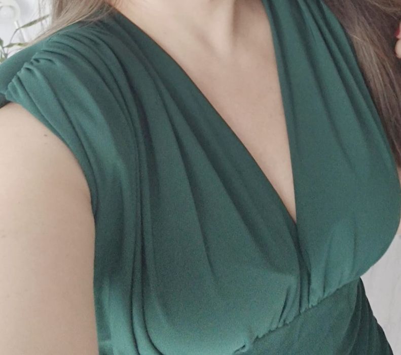 Rochie eleganta verde smarald