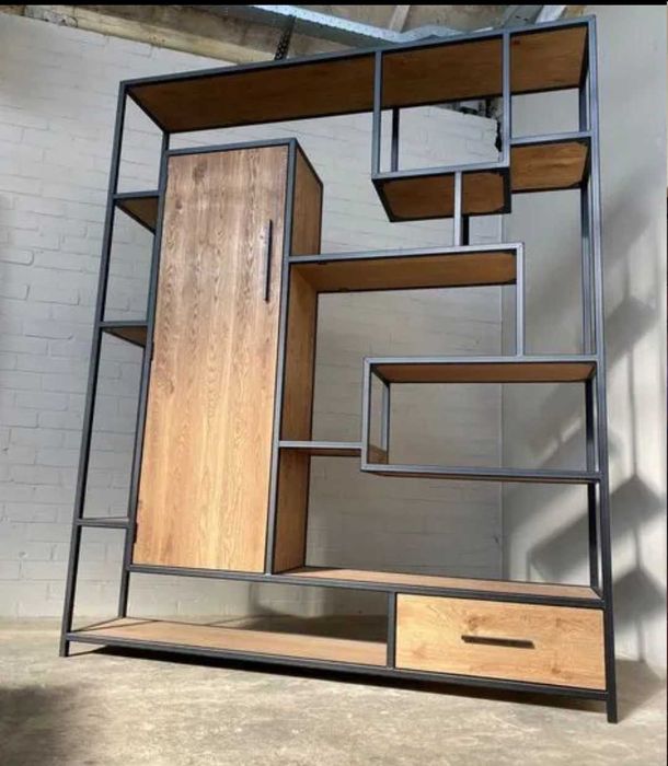 Лофт услубда стеллажи замонавий мустахкам