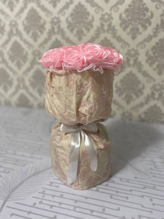 Вечные розы из ленты