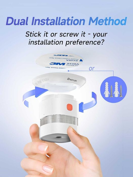 Set 5 Senzori Fum Heiman Mini - 10 Ani Baterie - HS1SA