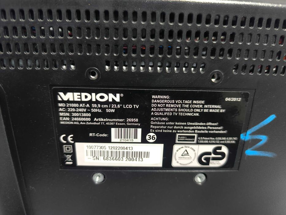 Televizor MEDION MD 21080 AT-A 23.6 inch cu player DVD integrat