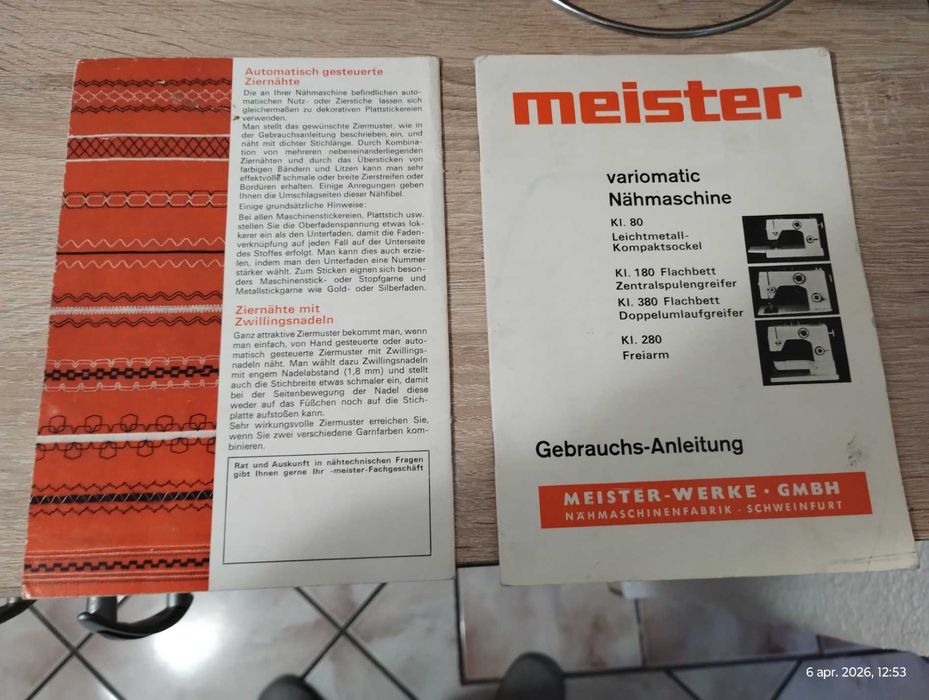 Masina de cusut Meister Phoenix 280 variomatic.