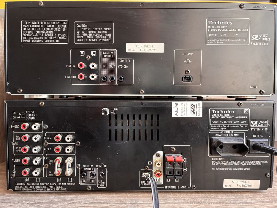 Усилвател + касетен дек Technics