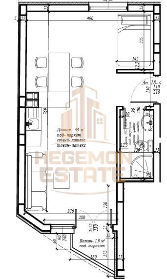 Продава се Двустаен апартамент в Варна, Операта - 53 кв.м за 3104 €/кв.м - Снимка #1