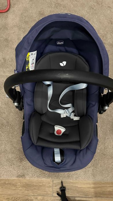 Cărucior 3 în 1 Chicco Trio Love - Sistem modular complet, stare bună (culoare bleumarin)