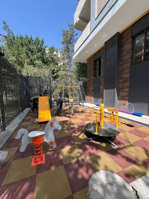 Детские площадки от производителя "Turnik.uz". Качели, горки, карусели