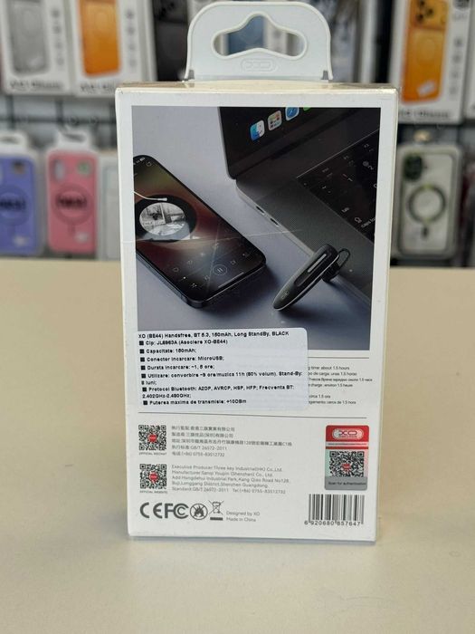 Casca Wireless, Microfon, 150mAh, Autonomie 10 Ore