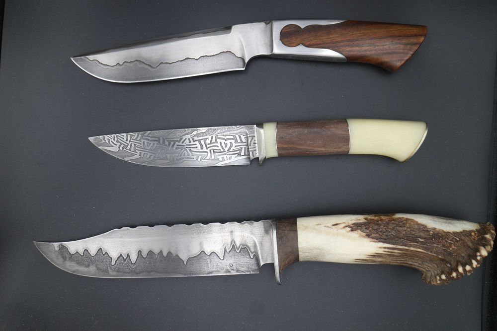 Ръчно изработени ножове и остриета от дамаска стомана и ламинати