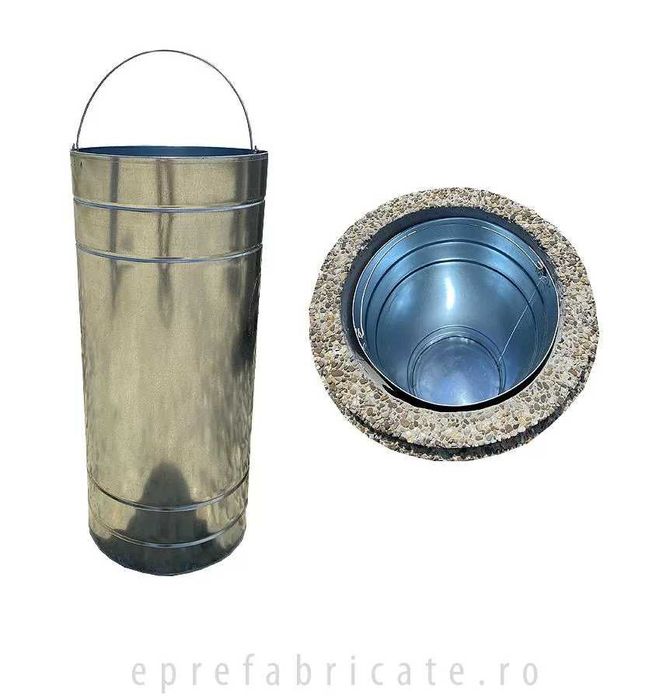 Coș de gunoi stradal din beton 42.2×79 cm