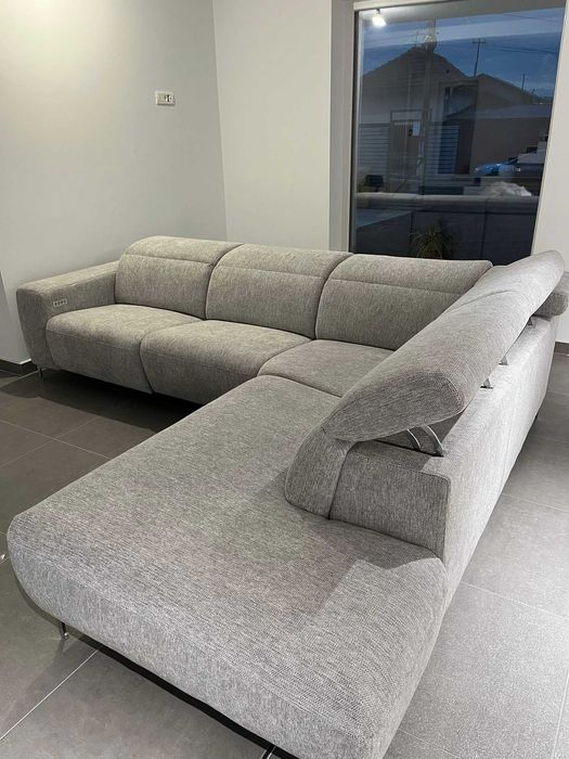 Canapea Premium din Material Textil cu Fotoliu Electric