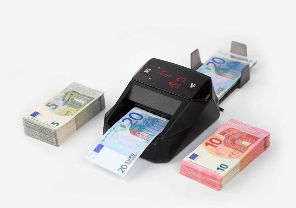 ИЗЧЕРПАН Валутен детектор, тестер за EUR банкноти, сертифициран,