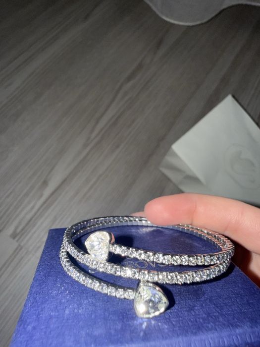Brațară Swarovski Originala cu inimi