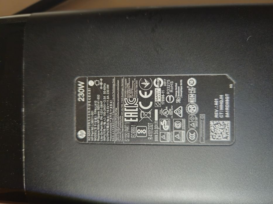 HP Thunderbolt G2 230W dock + adaptor original