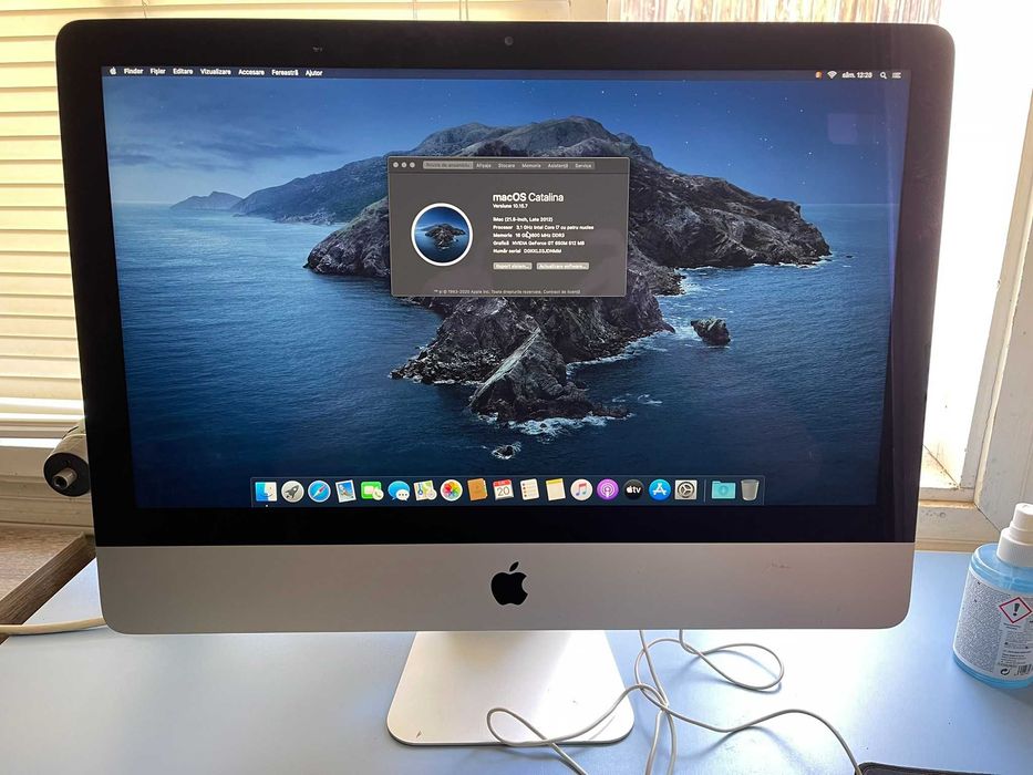 All-in-One Apple iMac 21.5" Full HD (Late 2012), Core i7-3770S, 16GB RAM, Fusion Drive 1.12TB, GeForce GT 650M, Tastatură Apple Cadou