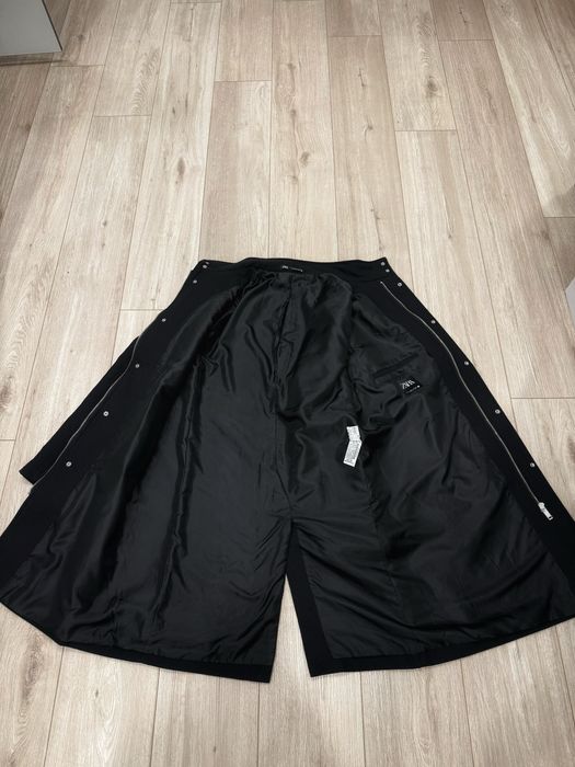 Пальто черное длинное