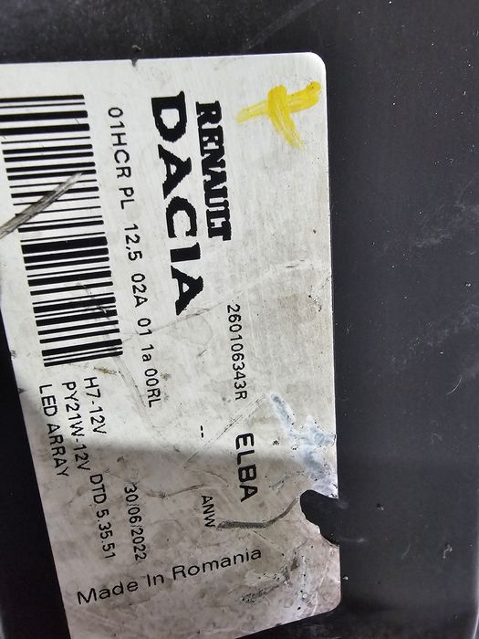 Far dreapta led Dacia Logan Sandero 3 dupa 2021 cod 260106343R